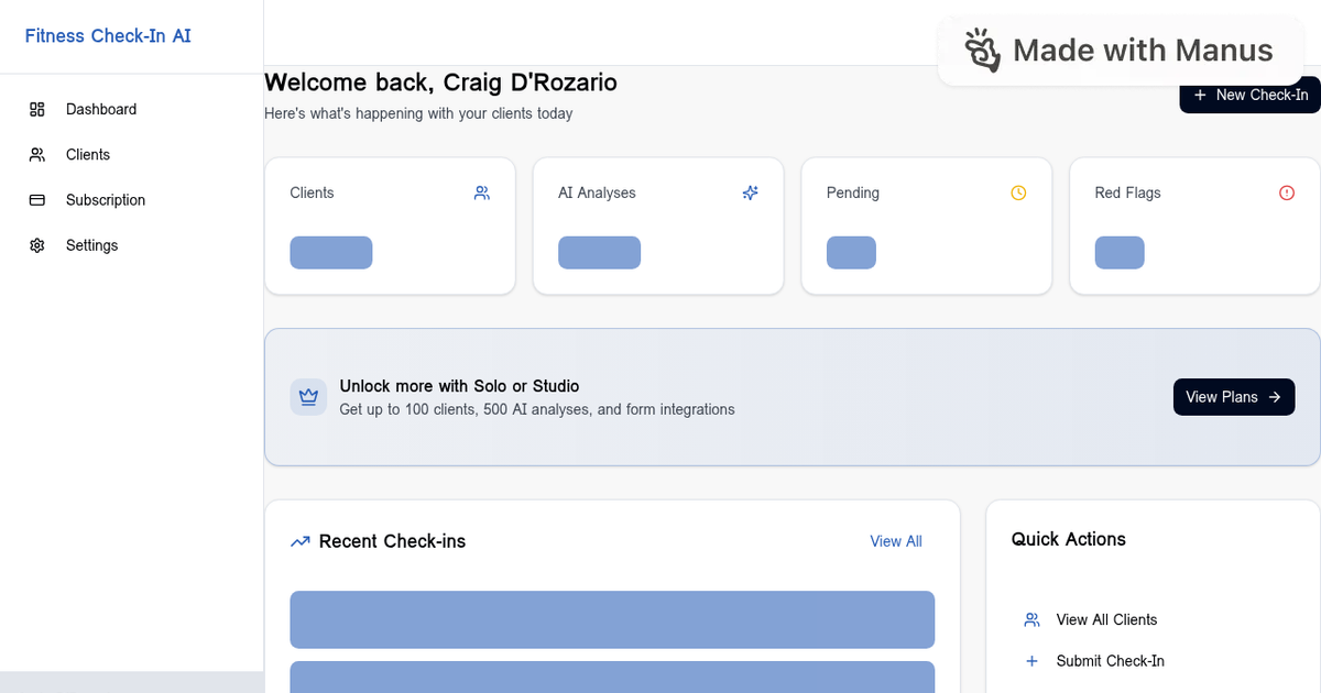 Fitness Check-In AI gallery image
