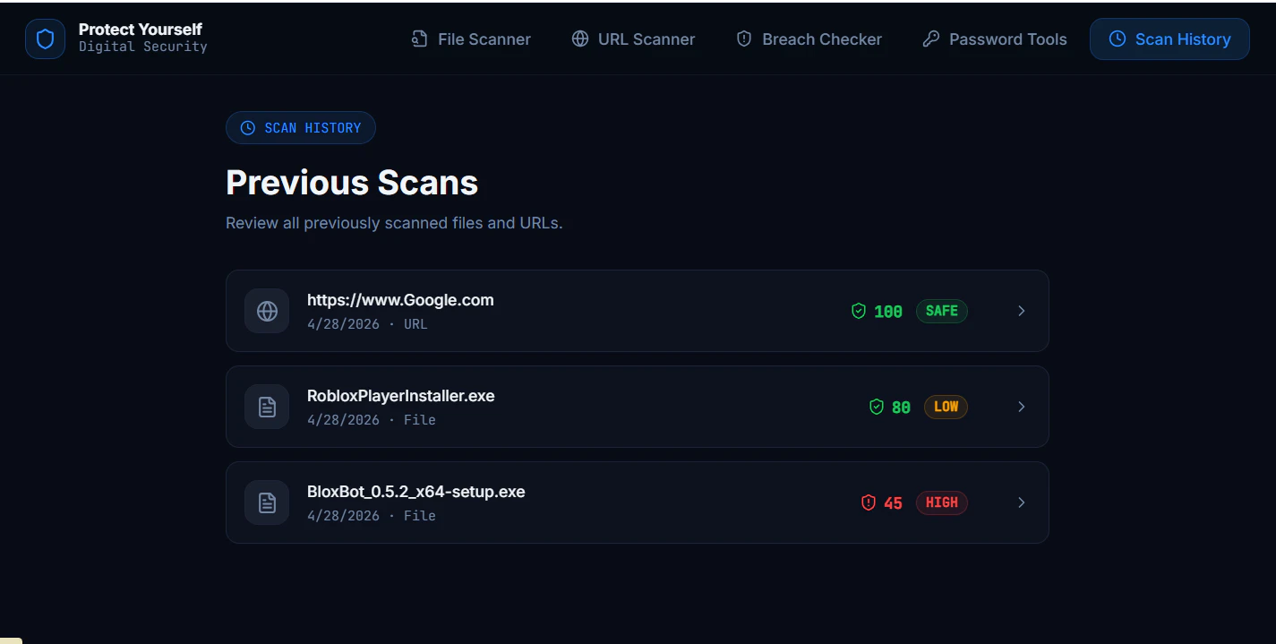 Protect yourself scanner and security screenshot 4