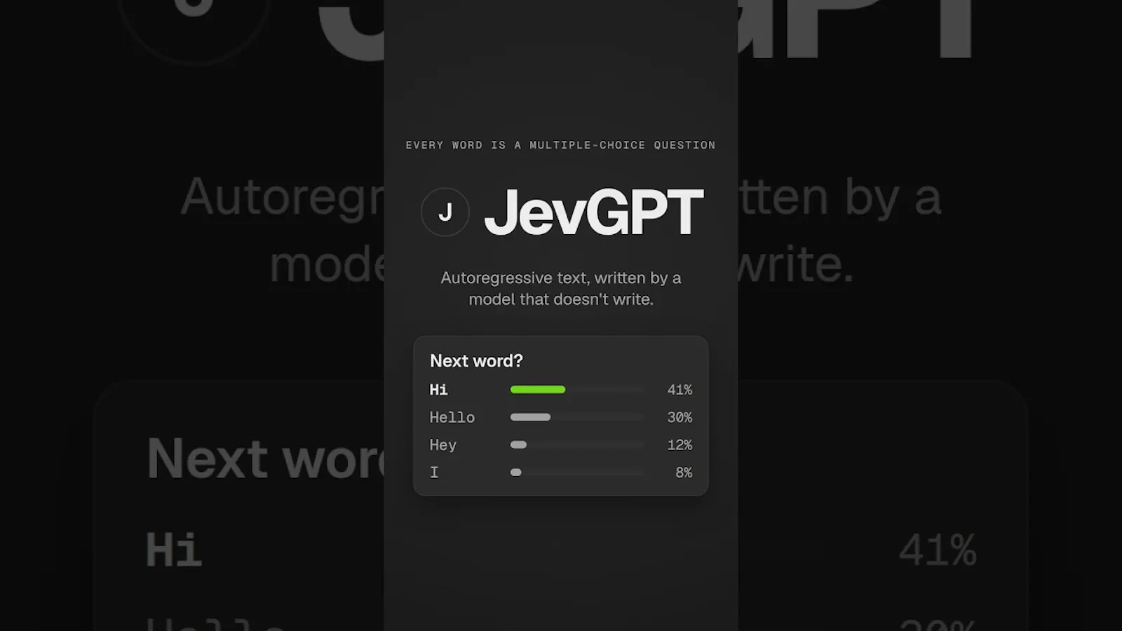 JevGPT screenshot 1 (video preview)