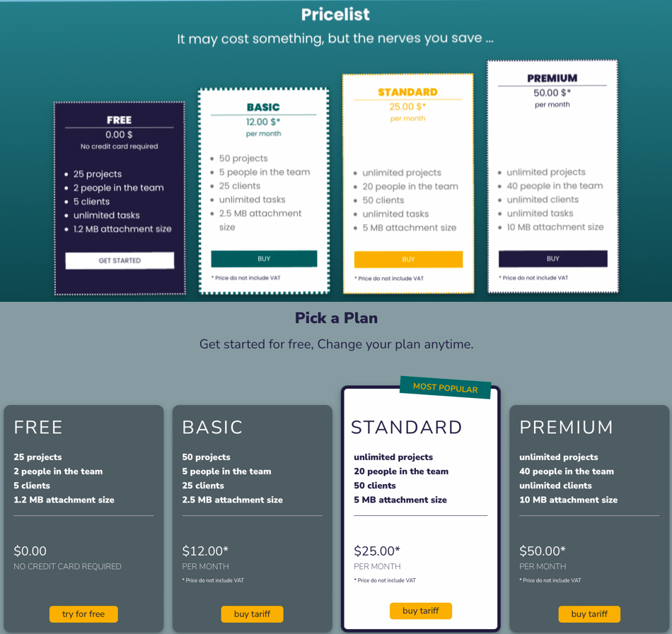 Poll option Pricelist image