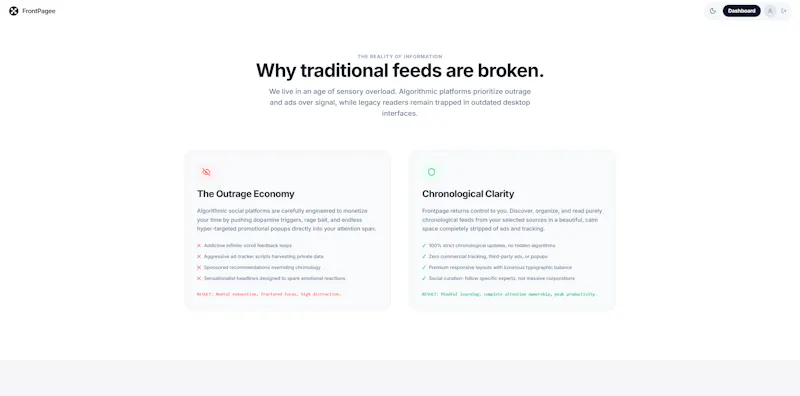 Frontpage screenshot 2