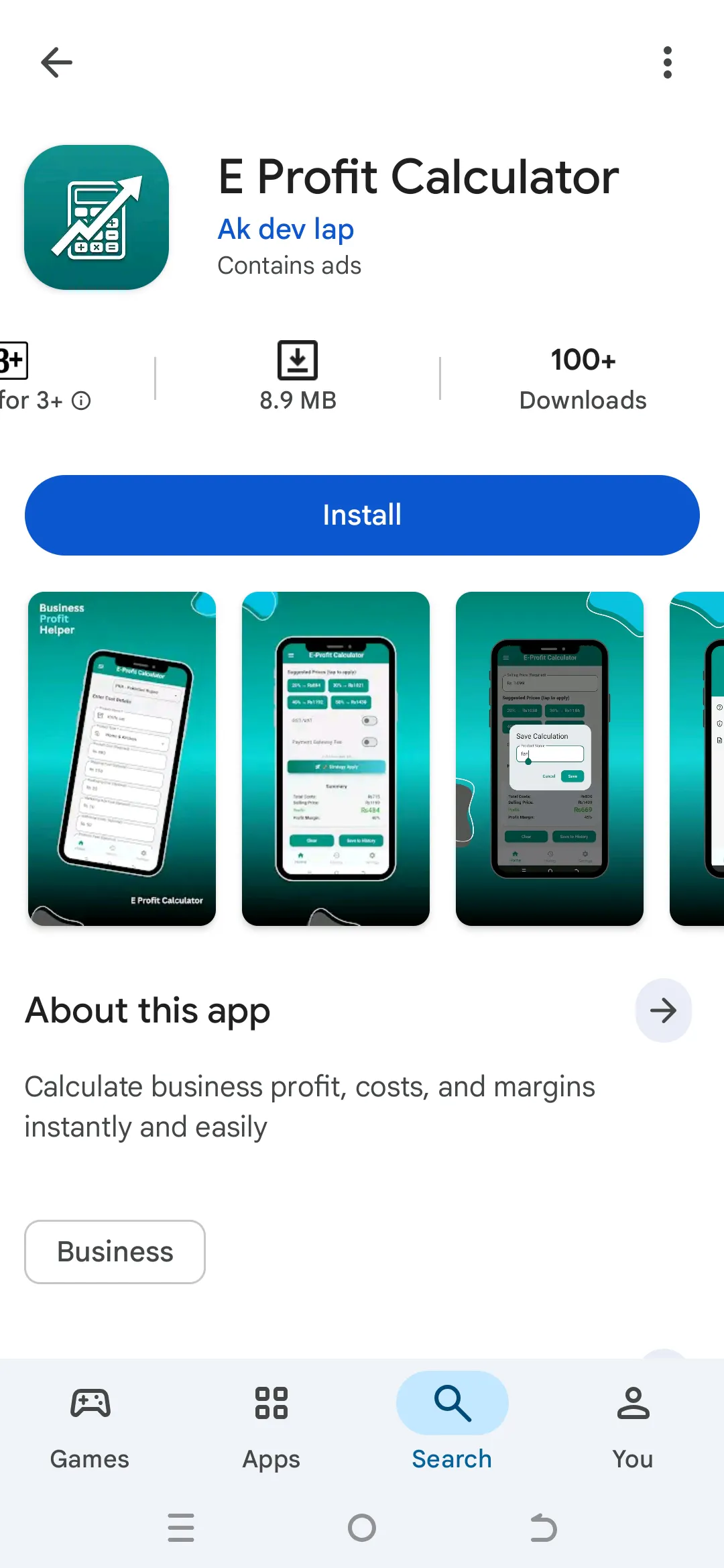 E profit Calculator 