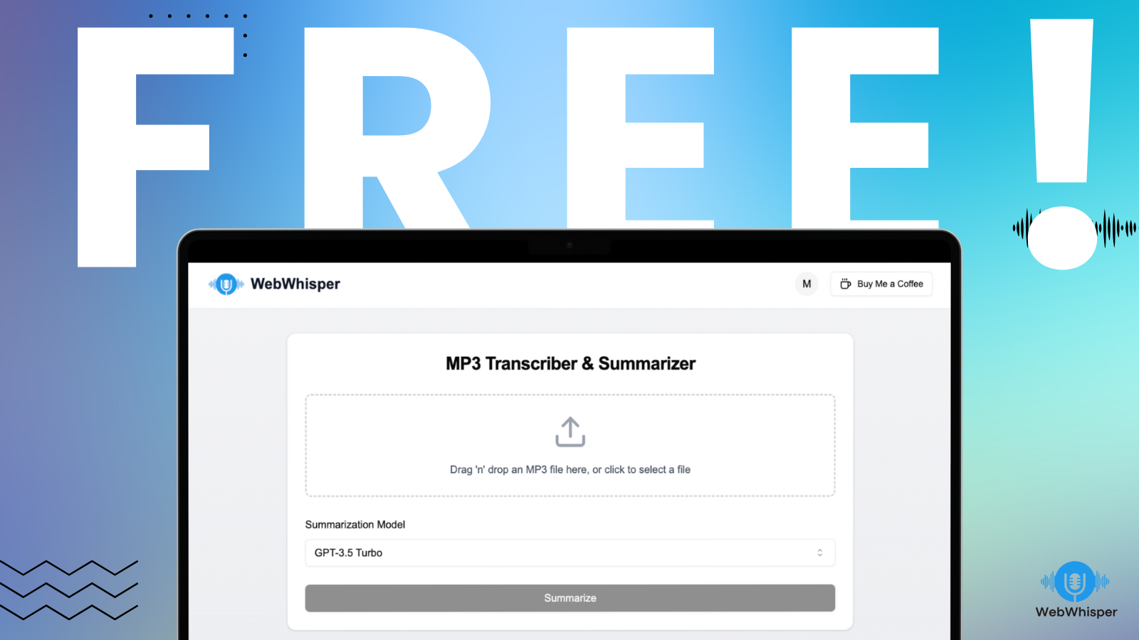 Média WebWhisper - Alternative MacWhisper gratuite - Transcripteur audio en ligne gratuit et résumé 2
