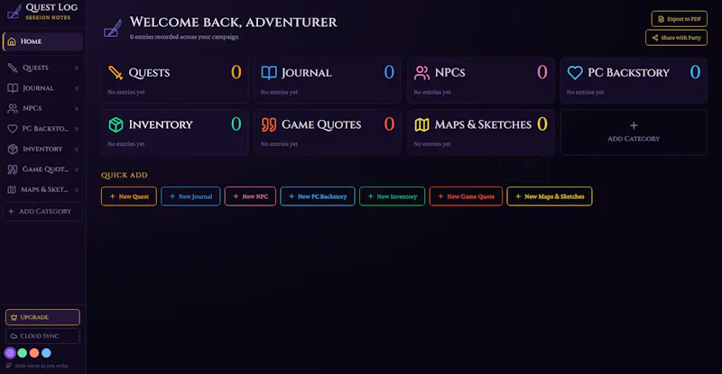 Quest Log screenshot 1