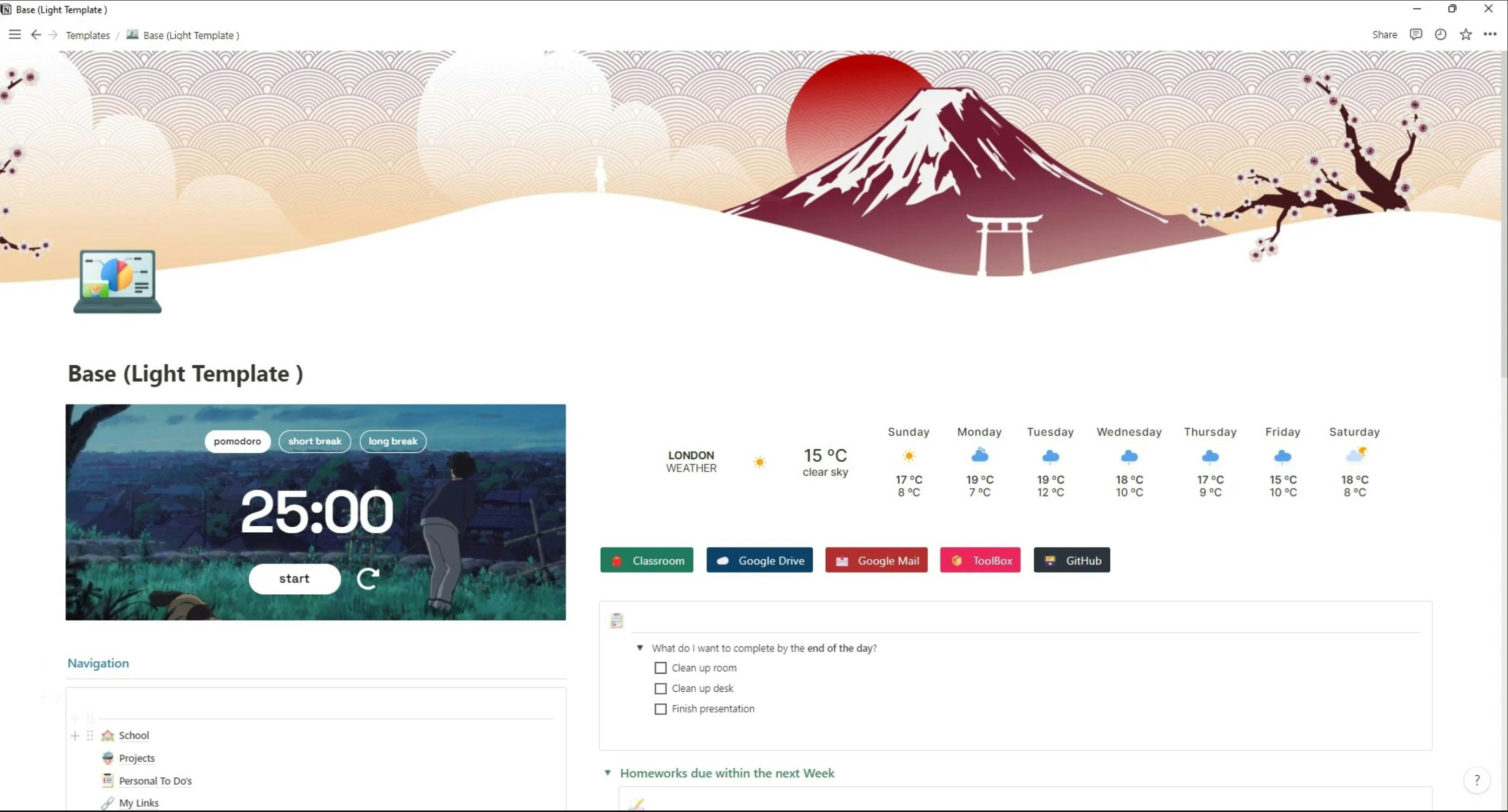 Média Couverture de notion Mount Fuji - Ceci est une couverture pour l'utilisateur de la notion 2
