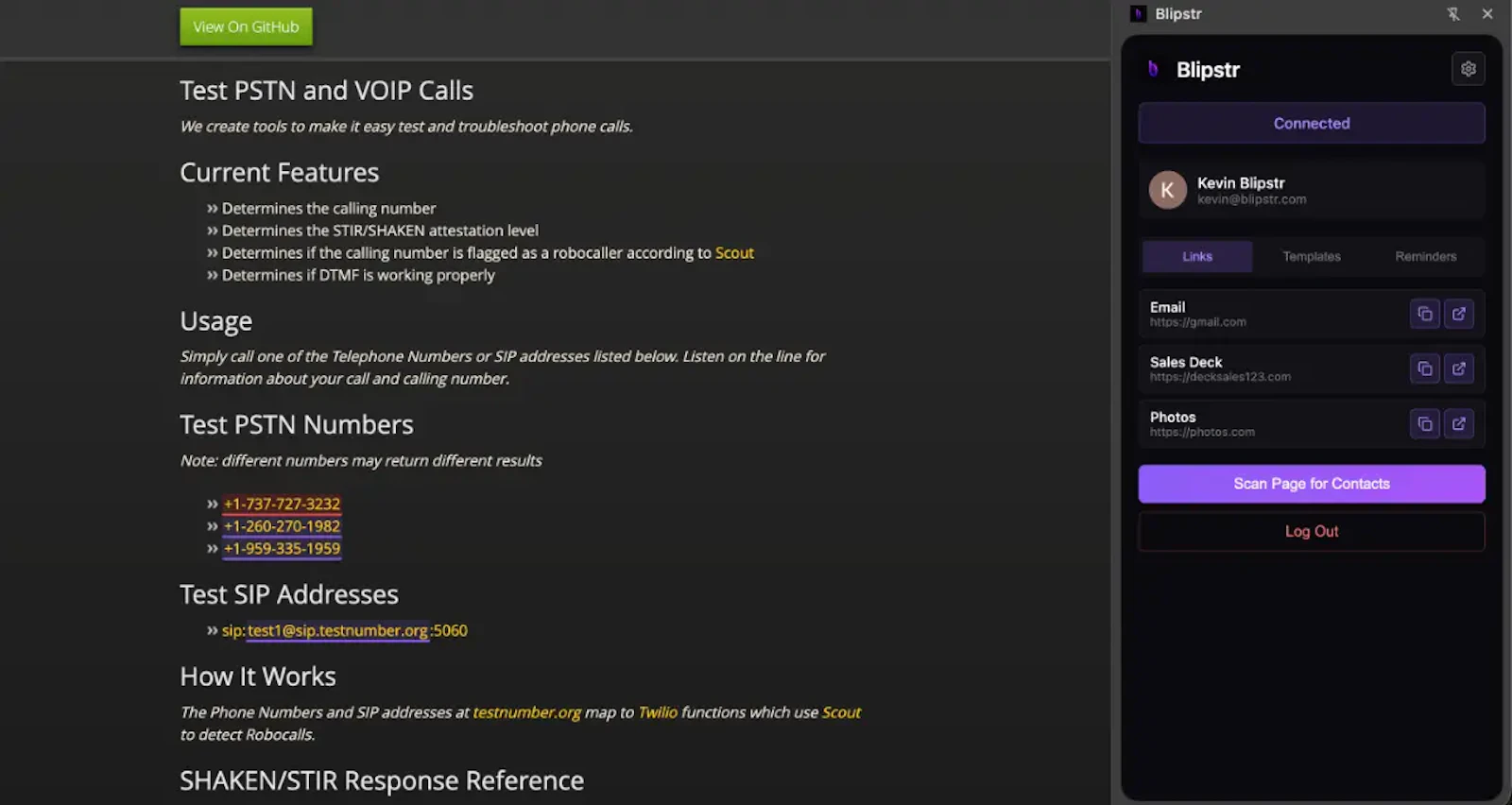 Blipstr screenshot 1