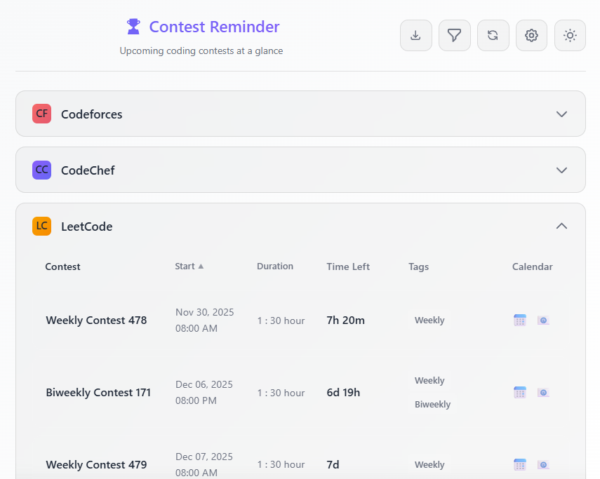 Contest Clocker - Screenshot 2 showing product features and functionality
