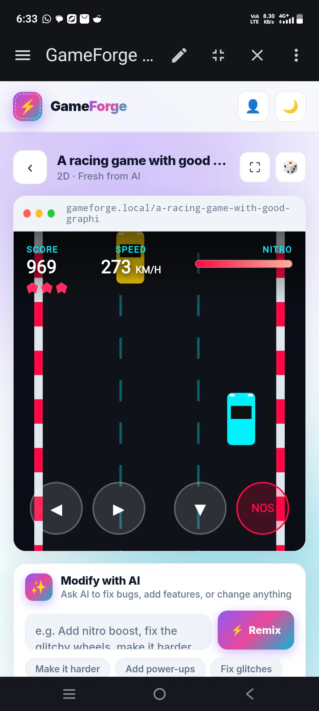 GameForge — Describe. Play. Create. gallery image