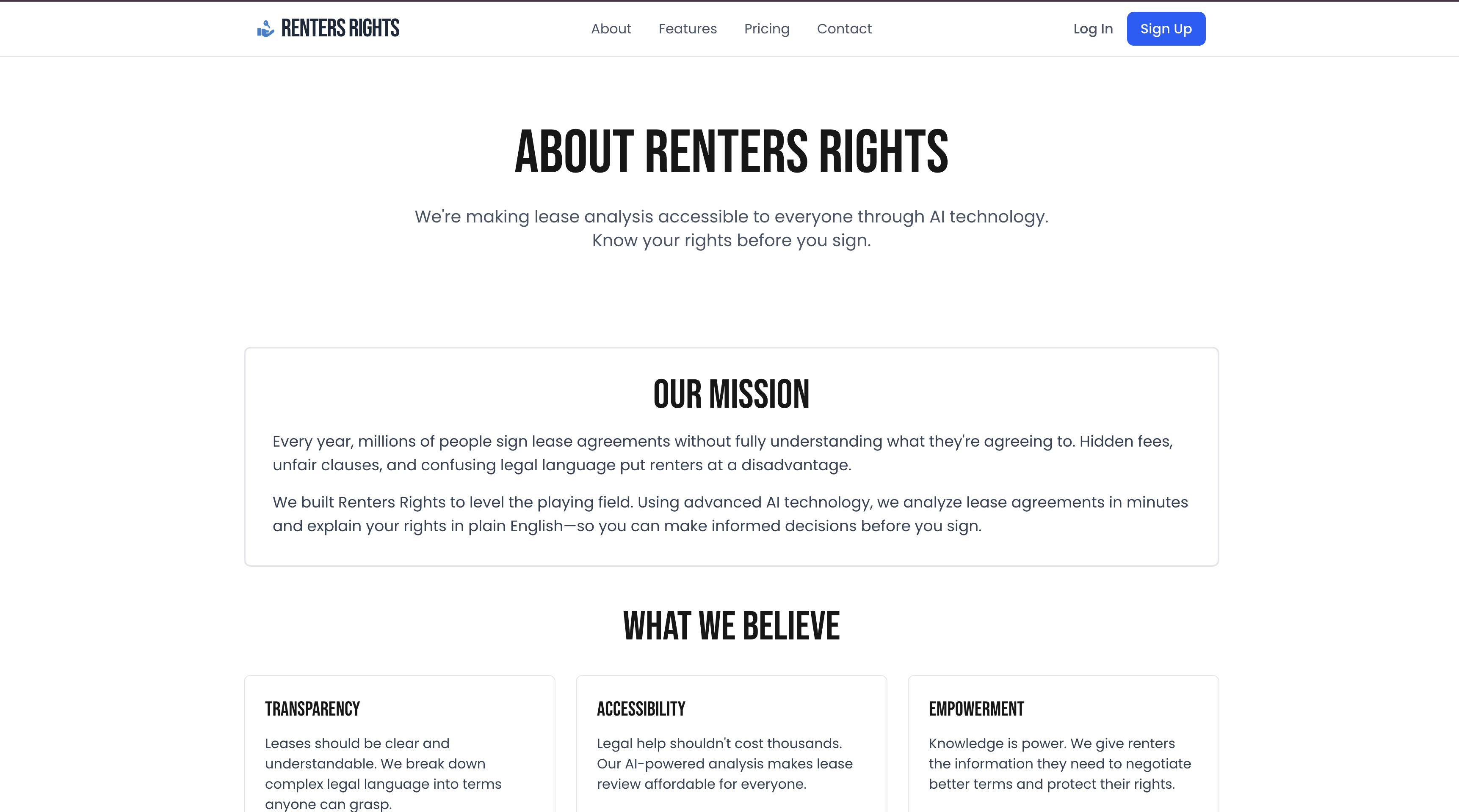 Renters Rights - Screenshot 2 showing product features and functionality