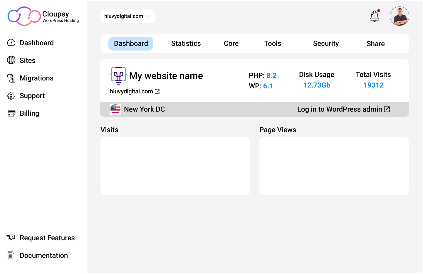 Cloupsy WordPress Hosting media 4