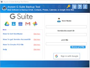Aryson G Suite Backup Tool gallery image