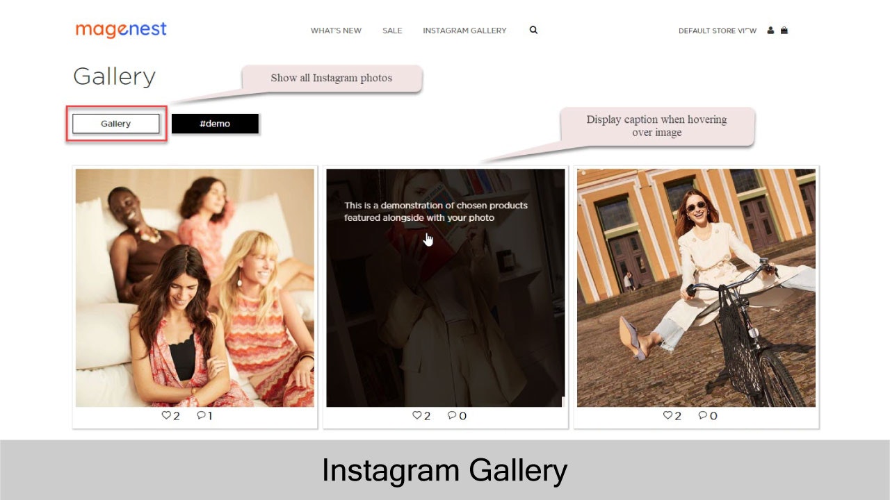 Magento Instagram Extension gallery image