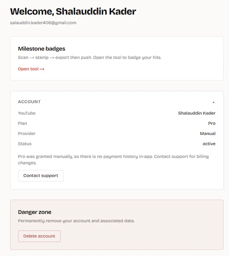 BadgeMilestone screenshot 1