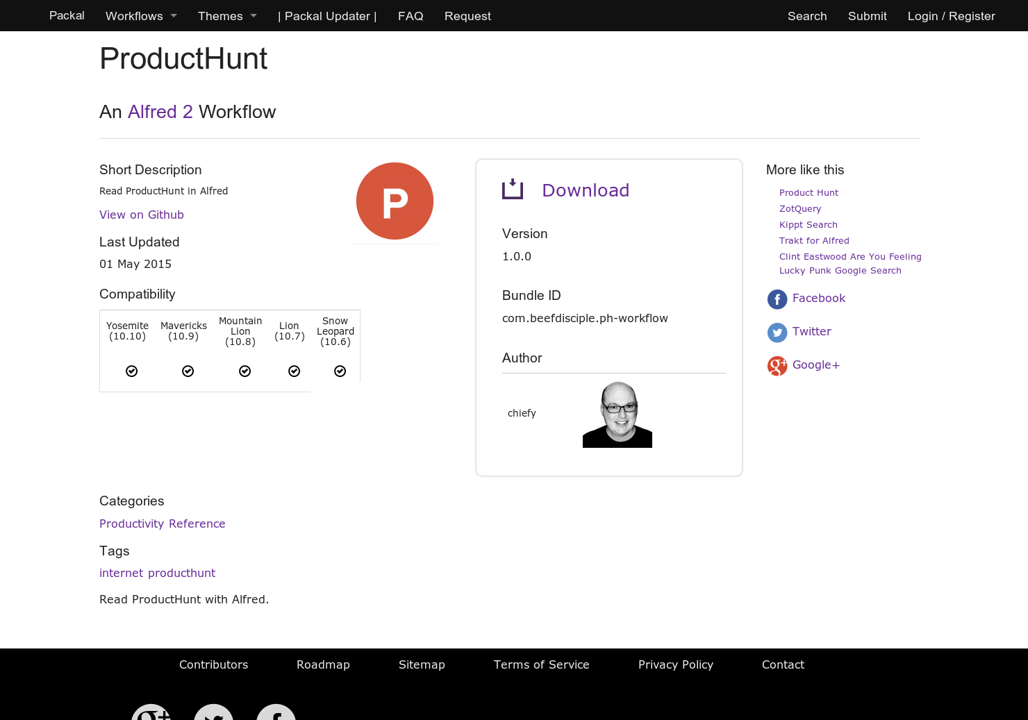 Product Hunt For Alfred