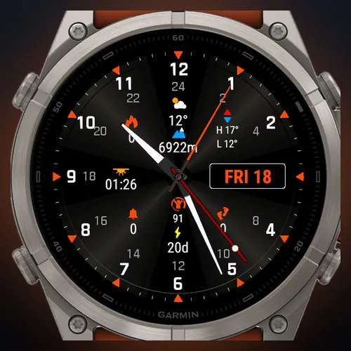 GMT Pilot Dual Time Tactical Watch Face gallery image