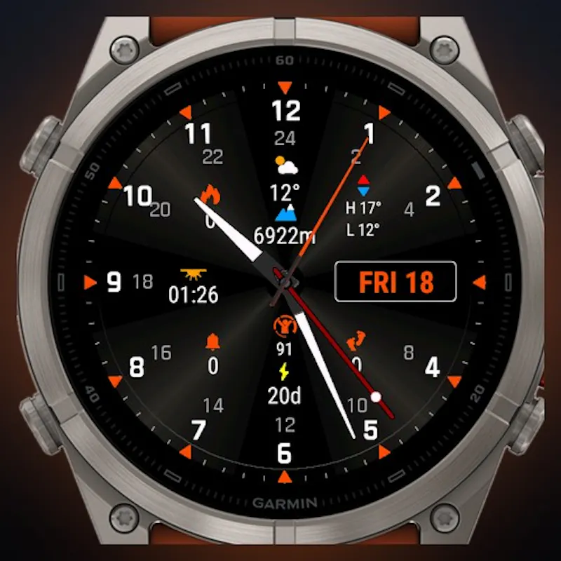 GMT Pilot Dual Time Tactical Watch Face screenshot 1