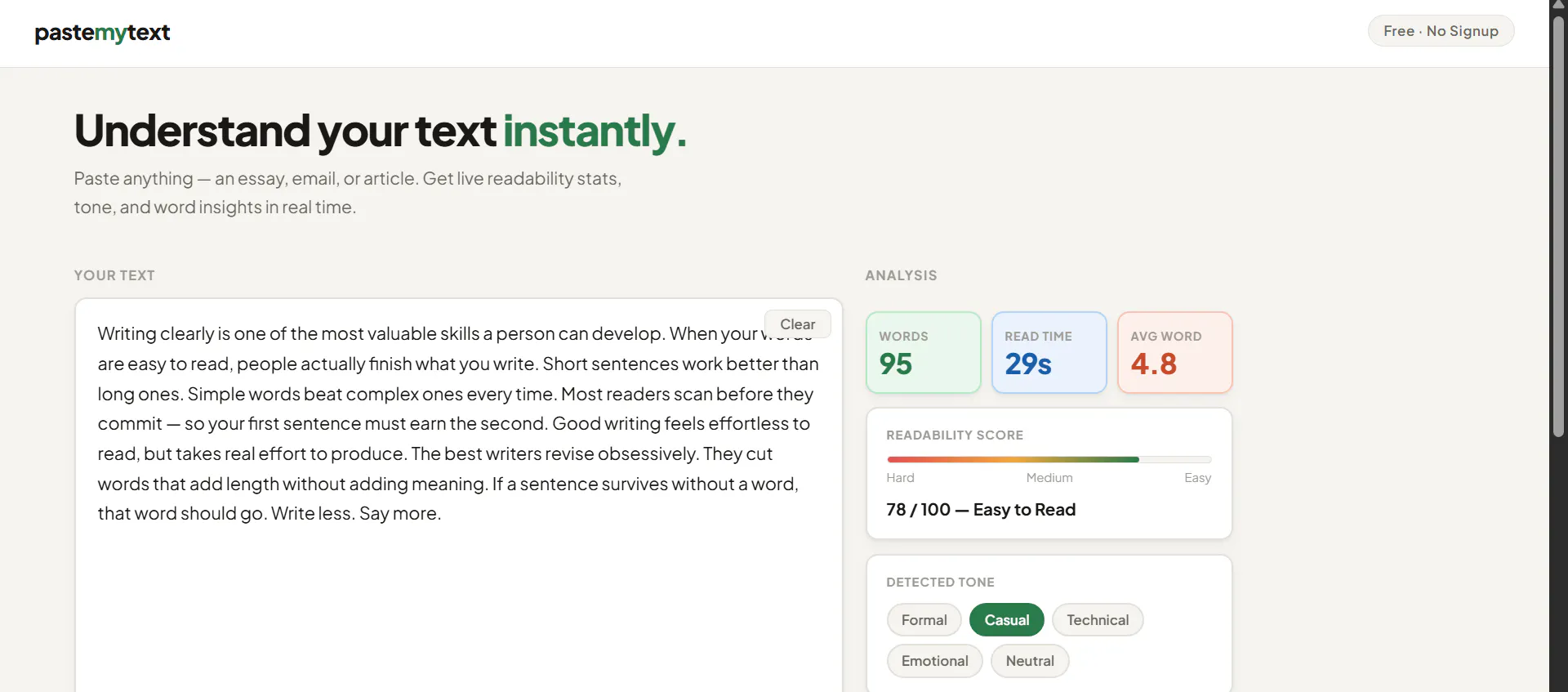 PasteMyText — Instant Text Analyzer product banner