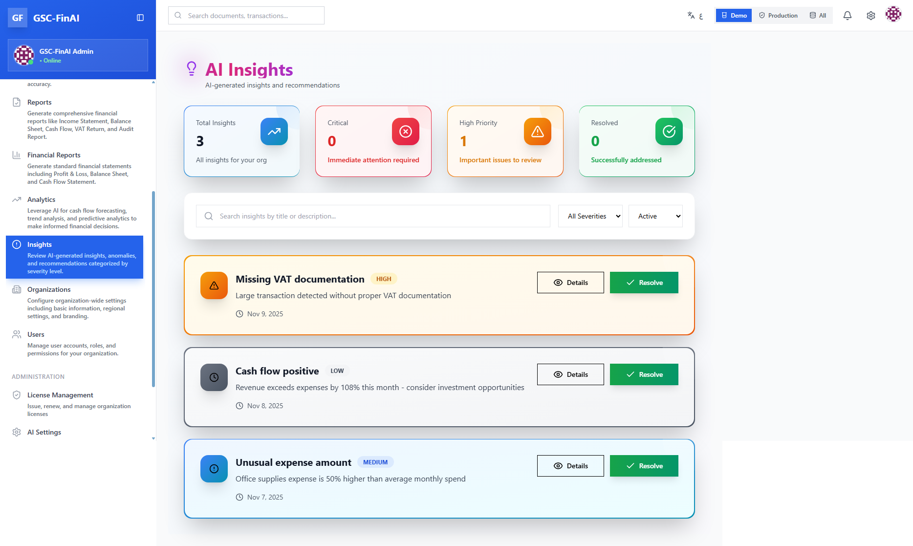 FinAi - Screenshot 2 showing product features and functionality