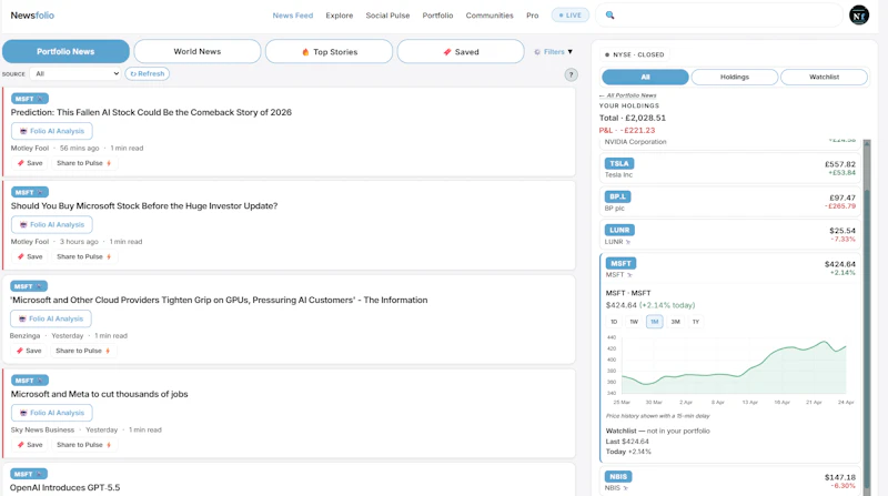 Newsfolio screenshot 4
