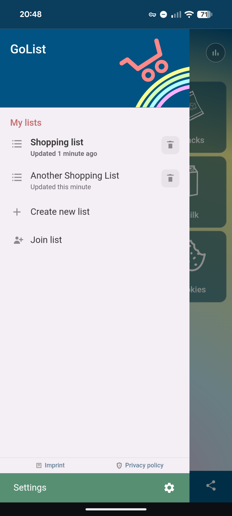 GoList - Screenshot 2 showing product features and functionality