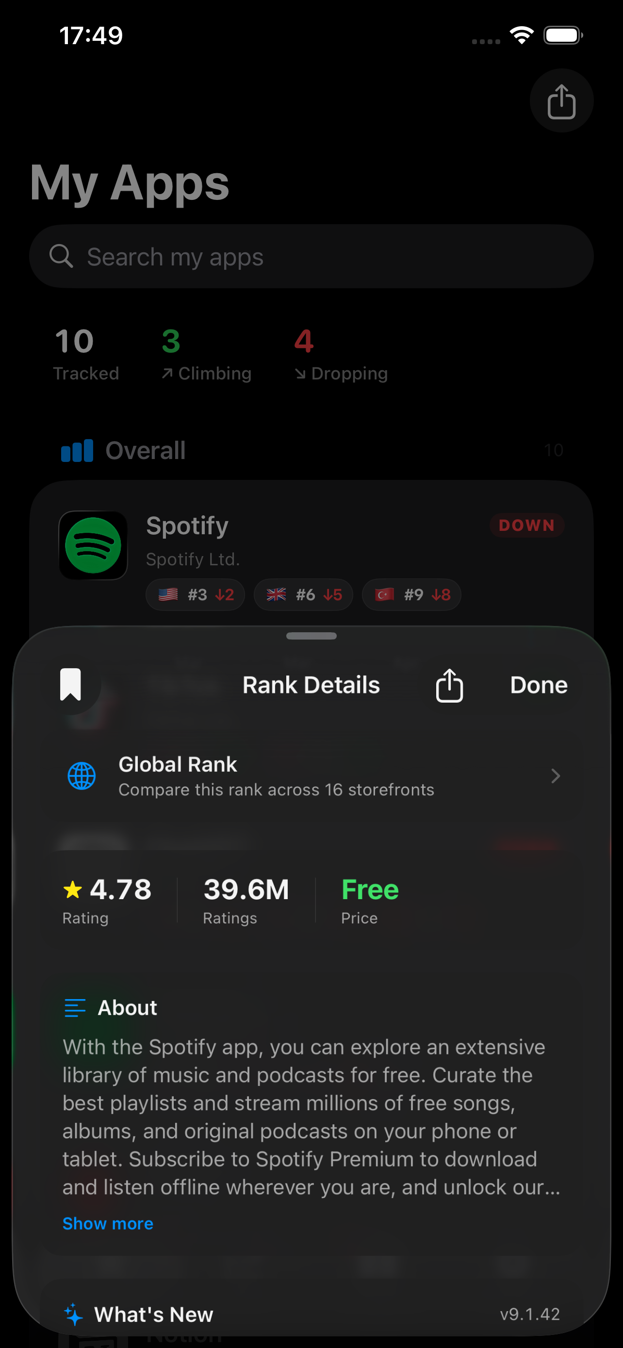 Rankify: ASO Rank Analytics gallery image