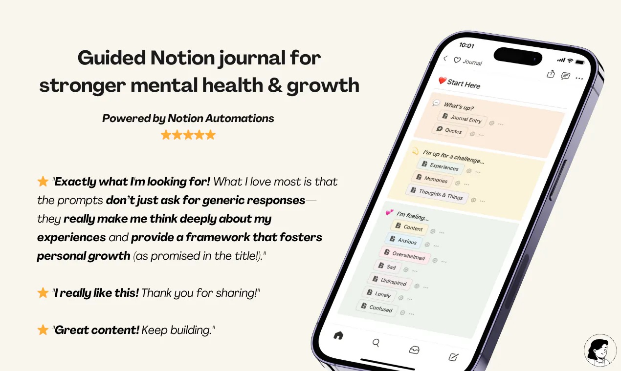 Guided Notion Journal for Mental Health gallery image