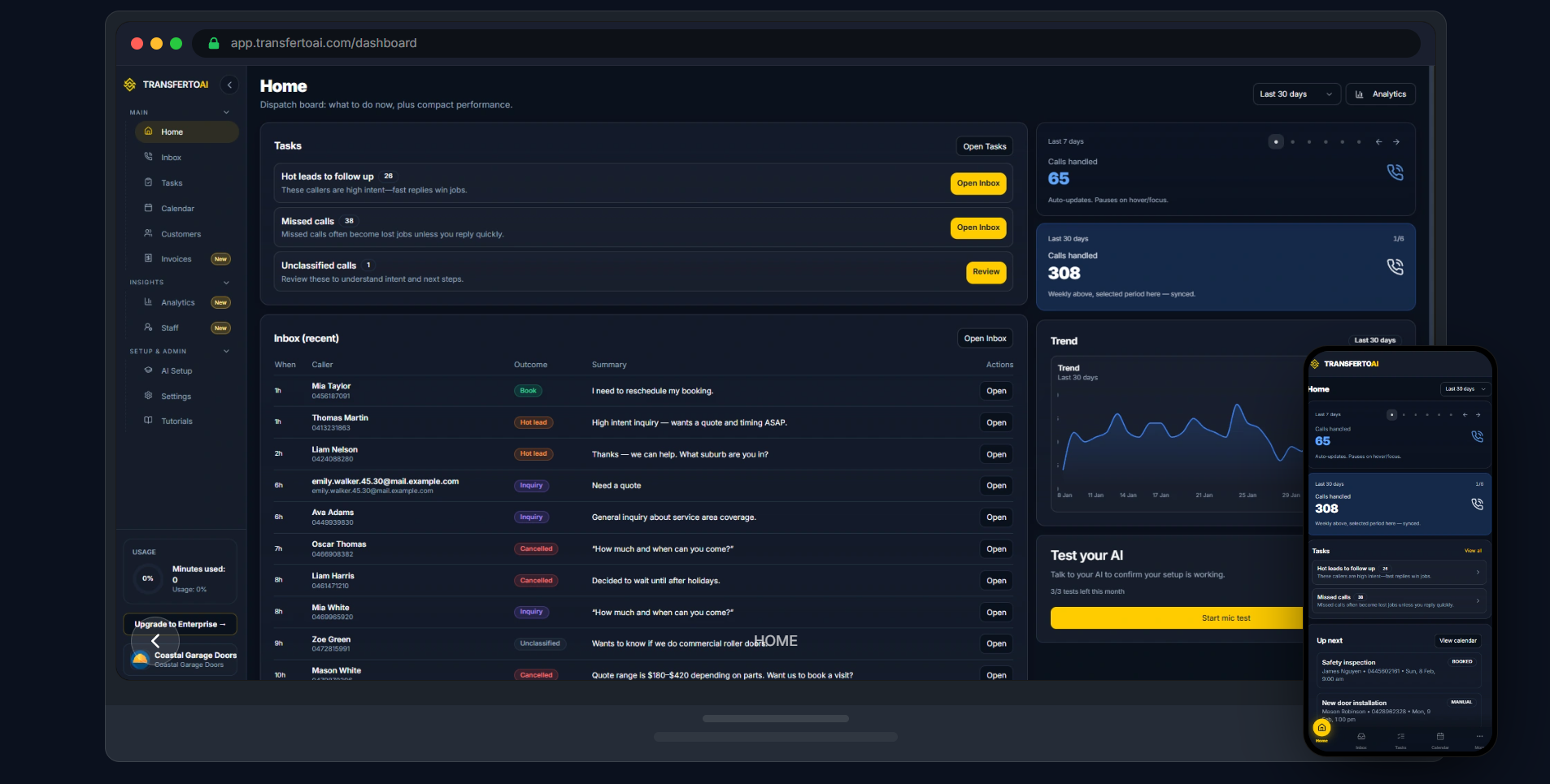 TransferToAI | Australia AI Receptionist gallery image