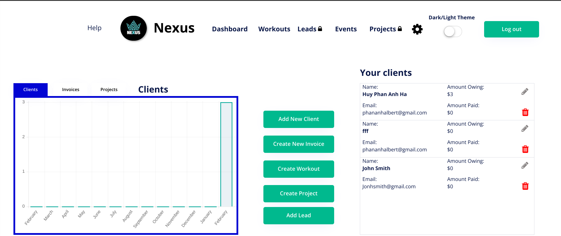 Nexus CRM für Personal Trainer Medien 10