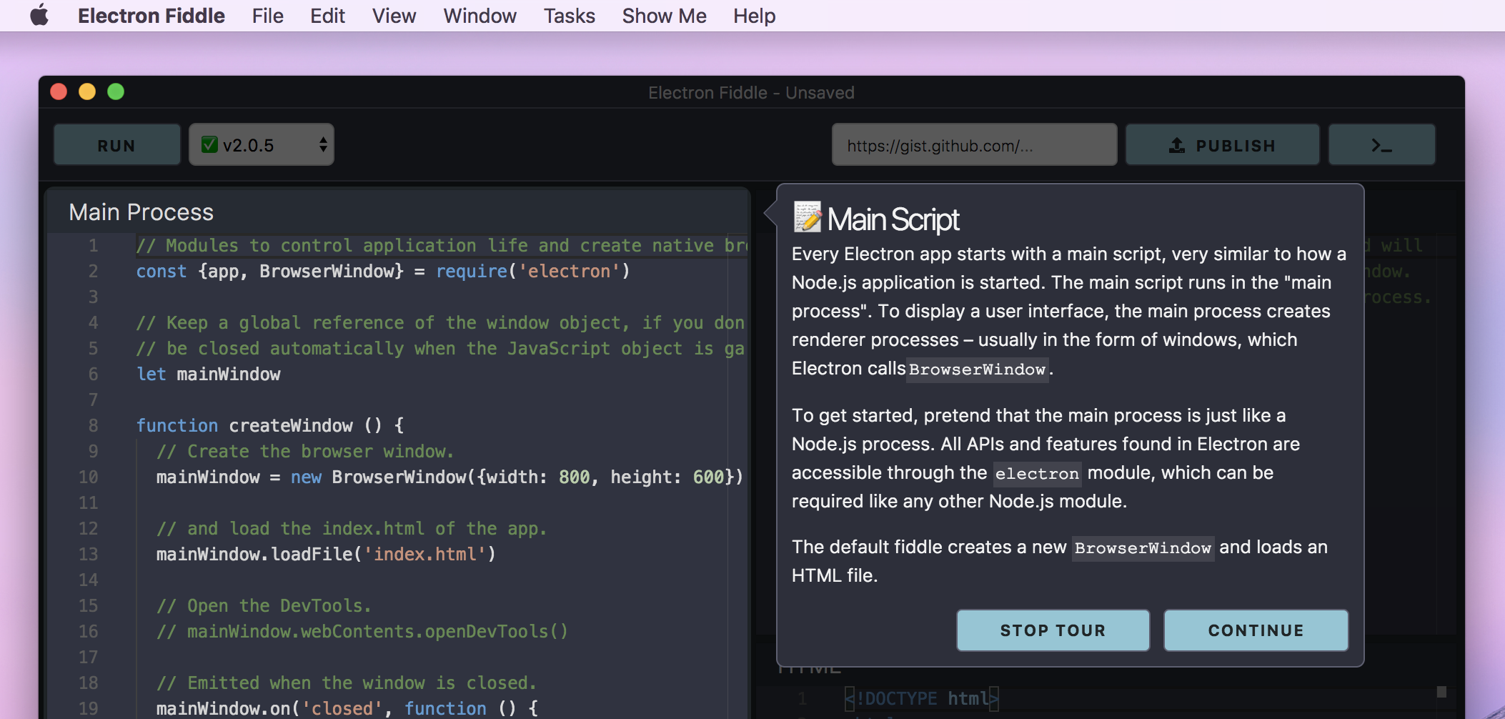 Electron Fiddle gallery image