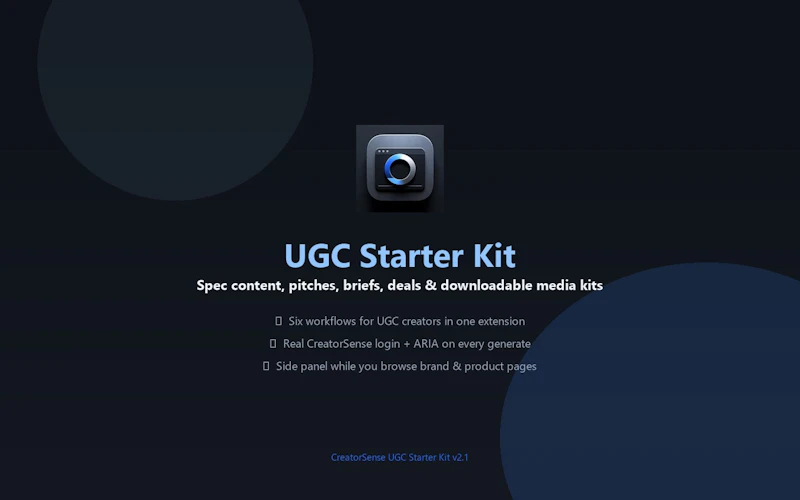 CreatorSense UGC Starter Kit screenshot 2