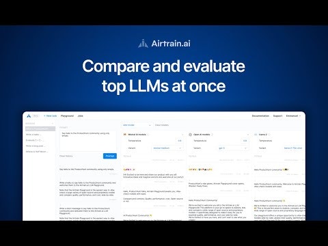 Airtrain.ai LLM Playground gallery image