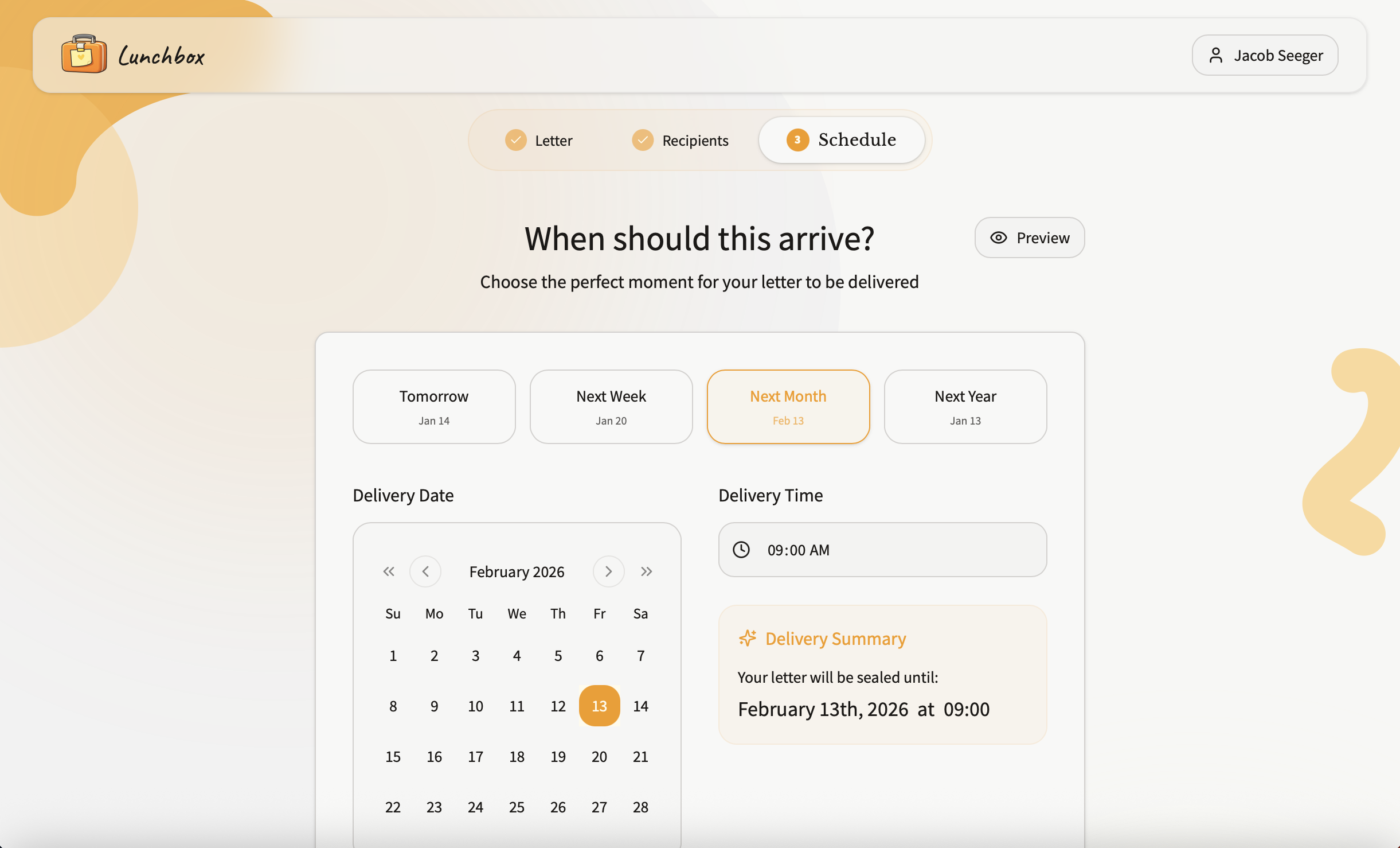 Lunchbox - Screenshot 4 showing product features and functionality