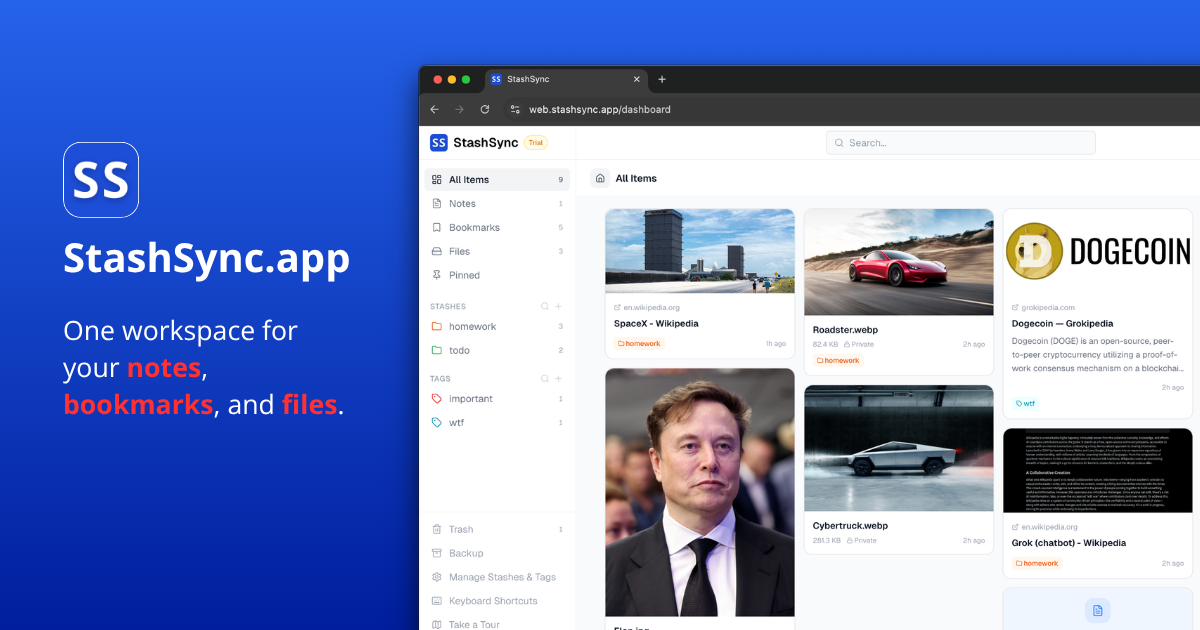 StashSync.app gallery image