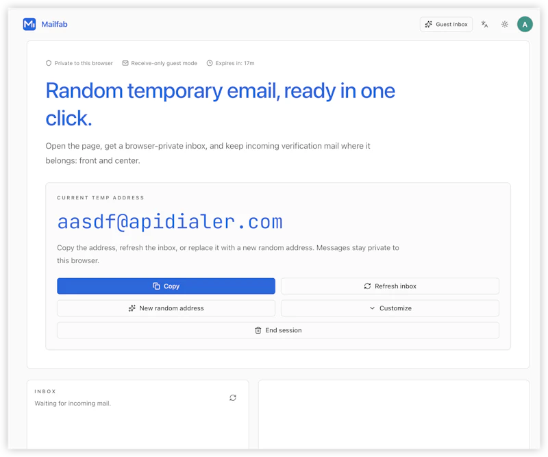 mailfab screenshot 2