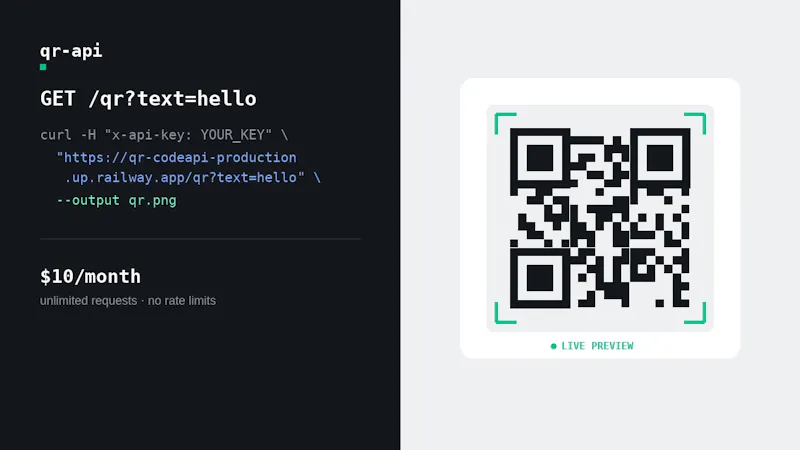 QR - API screenshot 1