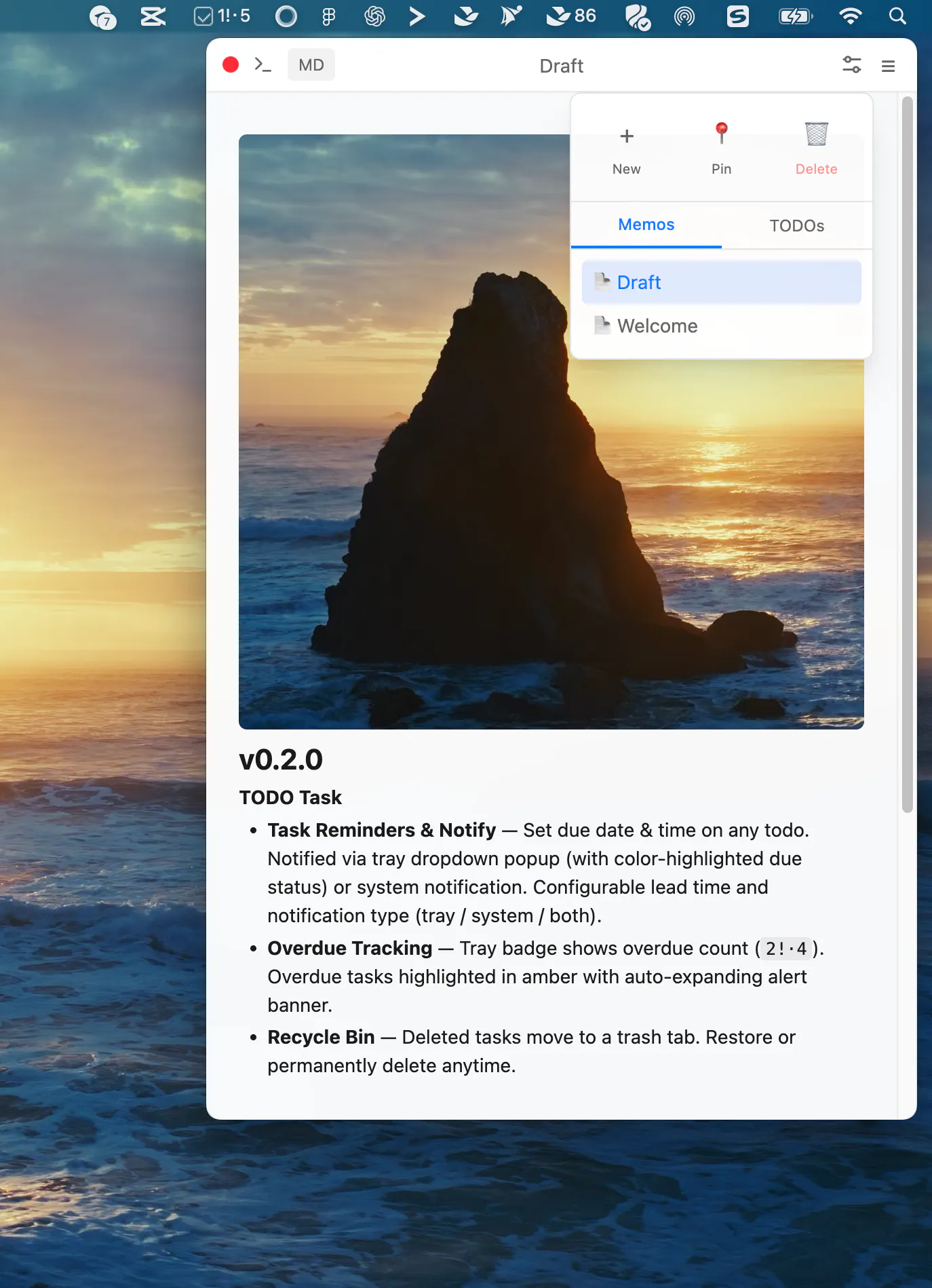 Meeemo: Your tiny memo&todo for Mac 專案橫幅