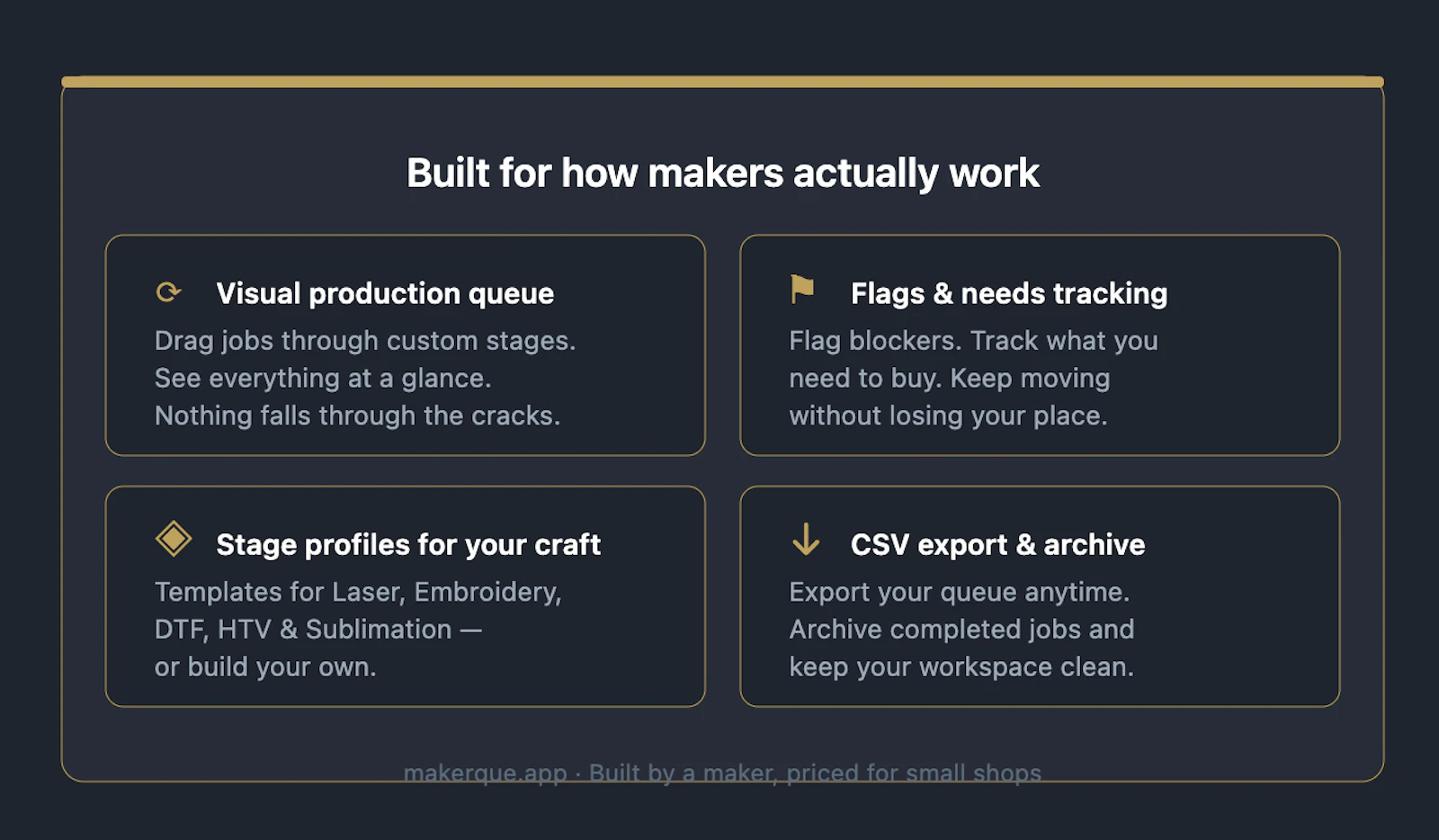 MakerQue screenshot 2