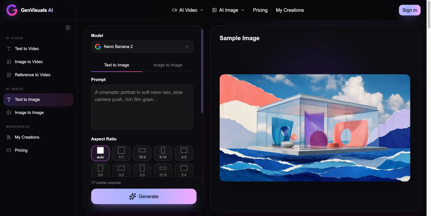 GenVisuals AI gallery image