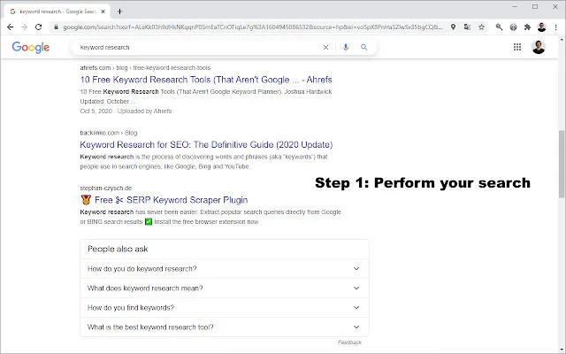 SERP Keyword Scraper: Extract keywords gallery image