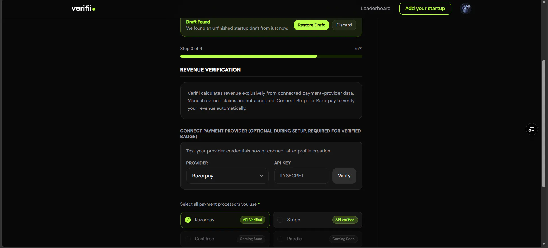 Verifii screenshot 2