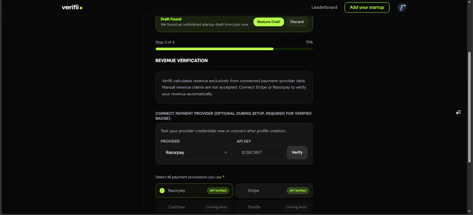 Verifii screenshot 2