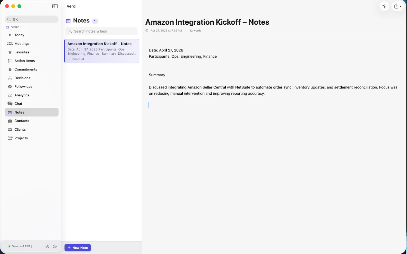 Veroi — Your private meeting brain screenshot 5