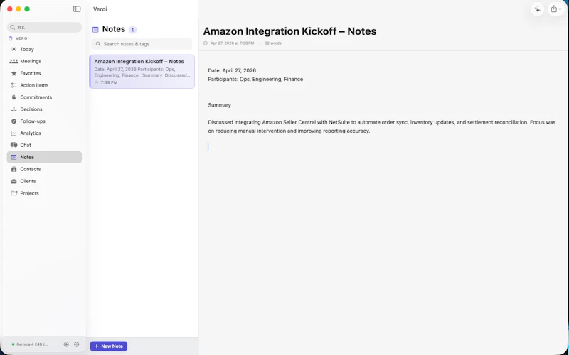 Veroi — Your private meeting brain screenshot 5
