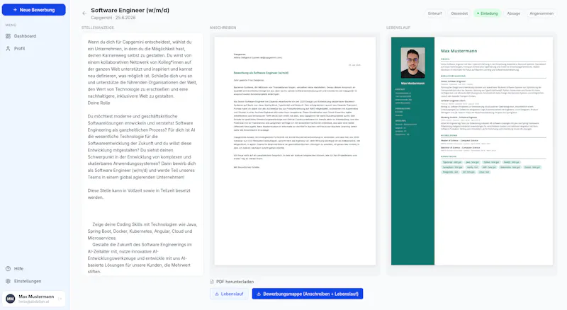 KiBewerben screenshot 2