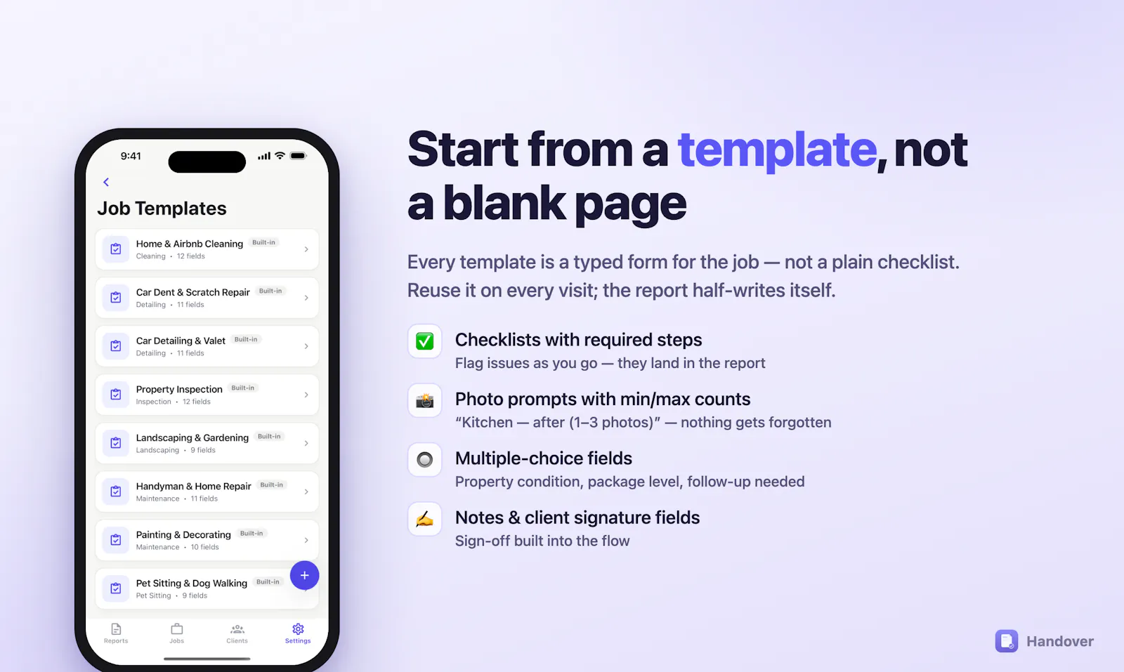 Handover — Proof of work in minutes screenshot 3