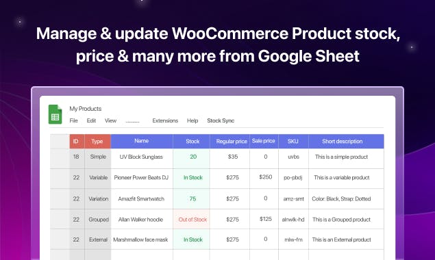 Stock Sync for WooCommerce with Google Sheet media 3