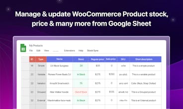 Stock Sync for WooCommerce with Google Sheet gallery image