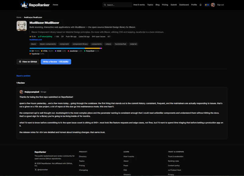 RepoRanker screenshot 2