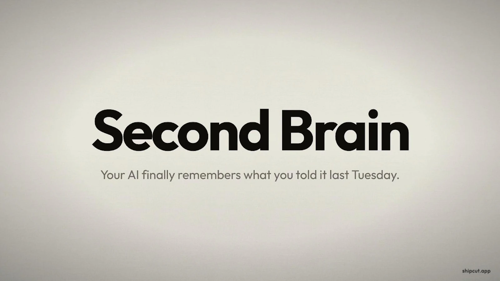 Second Brain for AI screenshot 1 (video preview)