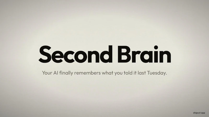 Second Brain for AI screenshot 1 (video preview)